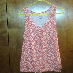 Orange and white summer tank top